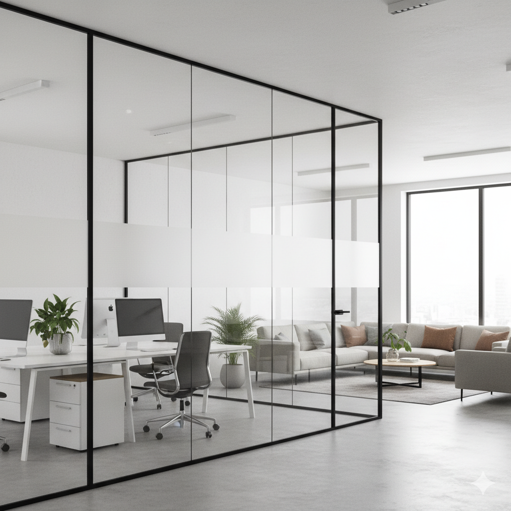 Glass partition